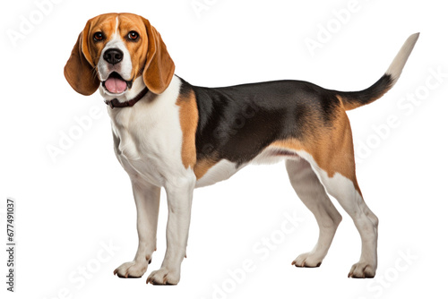 A beagle dog isolated on transparent background.