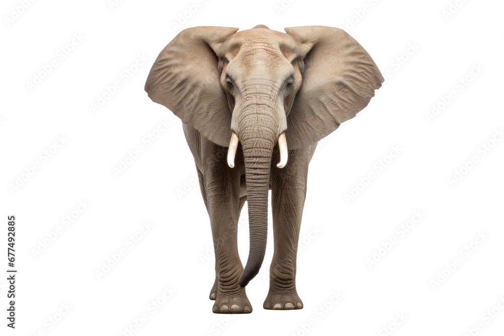 Obraz premium A elephant isolated on transparent background.