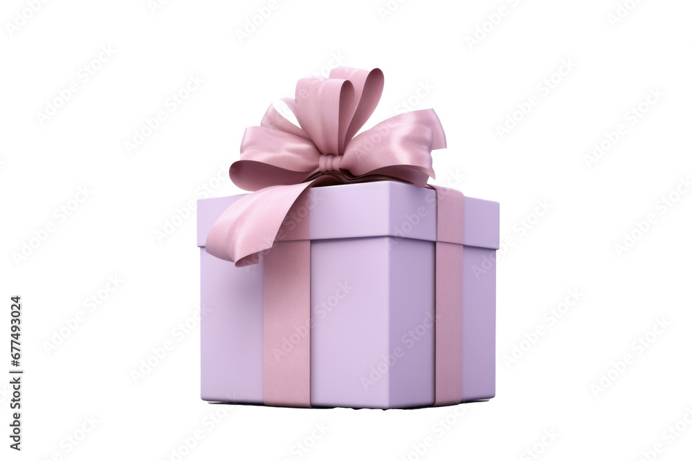 Fototapeta premium A Gift box with ribbon isolated on transparent background.