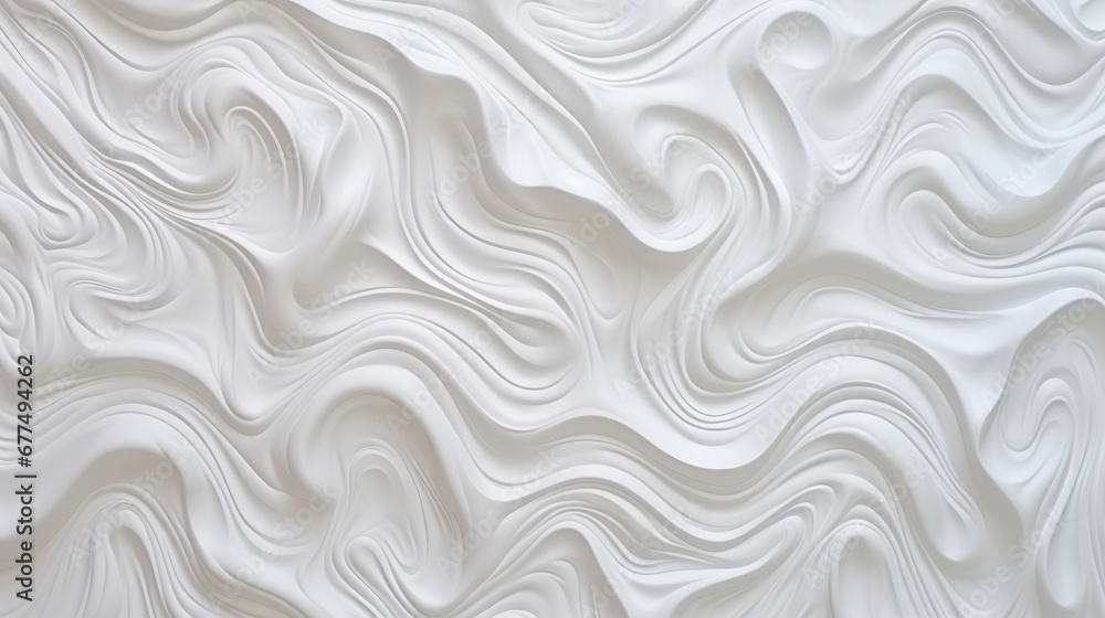 Close-up White Foam Texture, Top View: A Detailed Examination of Plastic Material, Capturing its Textural Characteristics. Generative AI