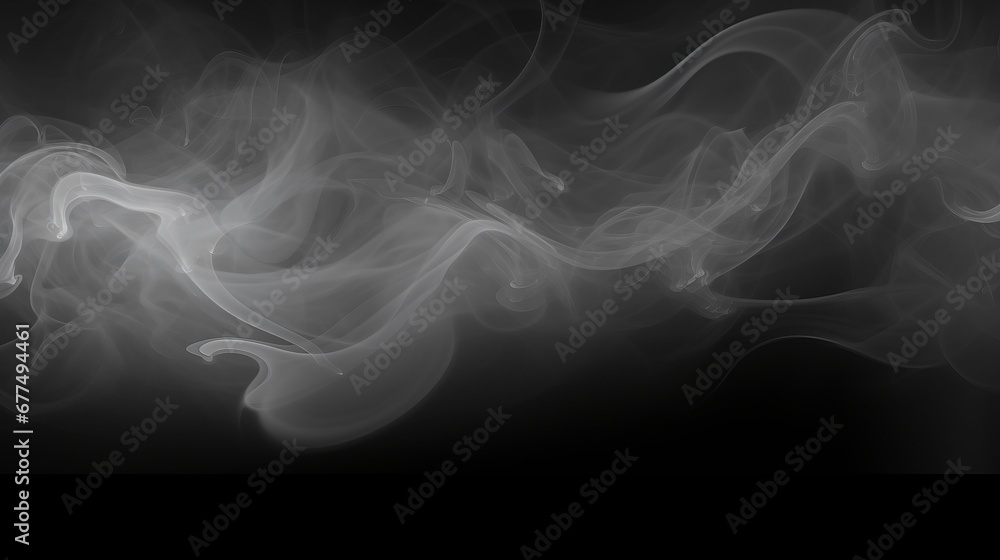 White fog or smoke on dark copy space background. White fog or smoke on dark copy space background.