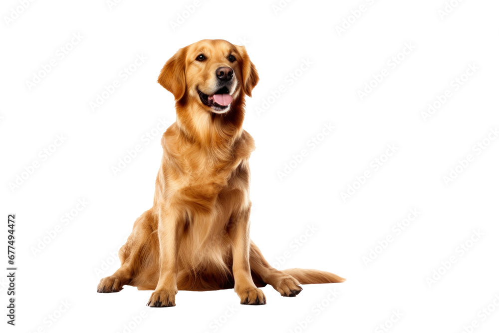 A golden dog isolated on transparent background. A golden dog isolated on transparent background.