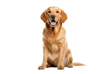 A golden dog isolated on transparent background.