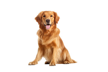 A golden dog isolated on transparent background.