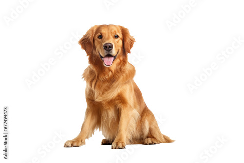 A golden dog isolated on transparent background.