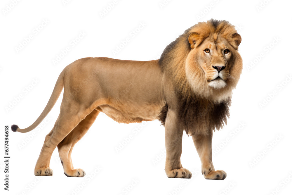A lion isolated on transparent background. A lion isolated on transparent background.