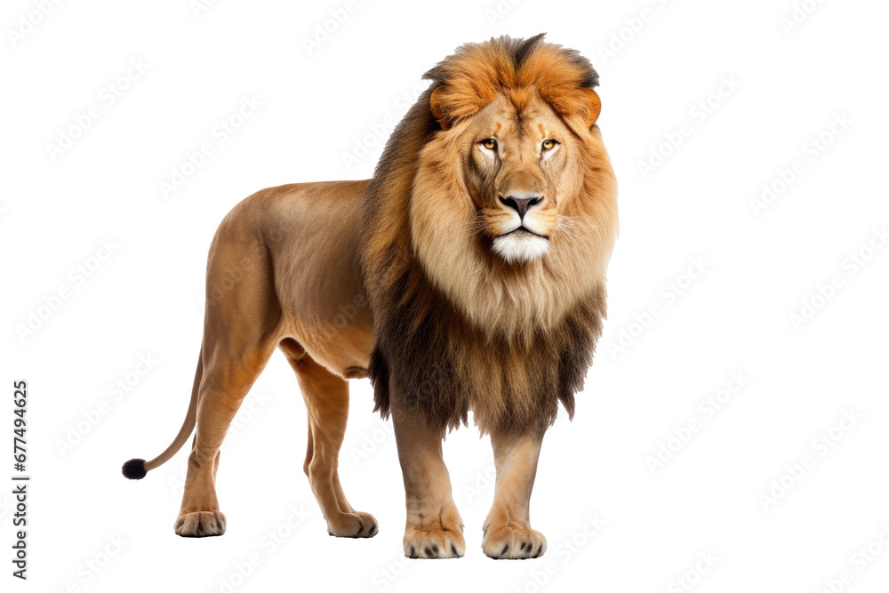 Obraz premium A lion isolated on transparent background.
