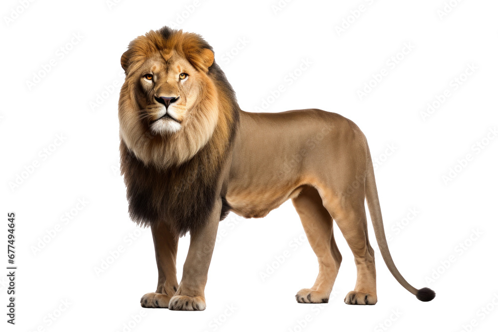 Obraz premium A lion isolated on transparent background.
