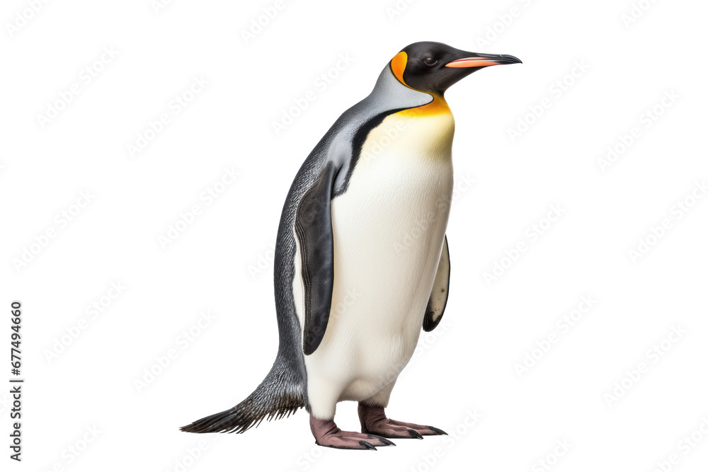 Fototapeta premium A penguin isolated on transparent background.
