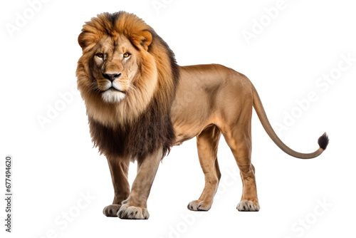 A lion isolated on transparent background.