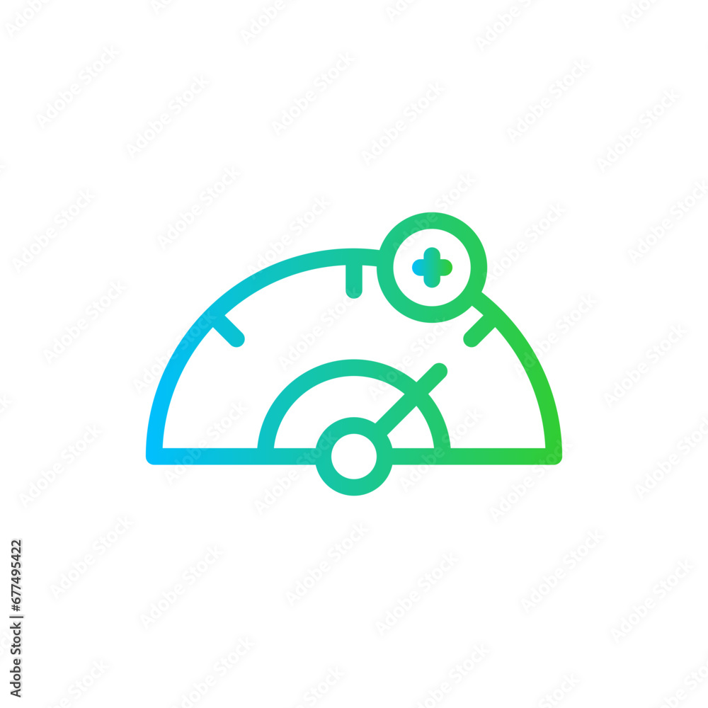 Positive key performance indicator icon with blue and green gradient outline style. concept, symbol, sign, employee, space, banner, hand. Vector Illustration Positive key performance indicator icon with blue and green gradient outline style. concept, symbol, sign, employee, space, banner, hand. Vector Illustration