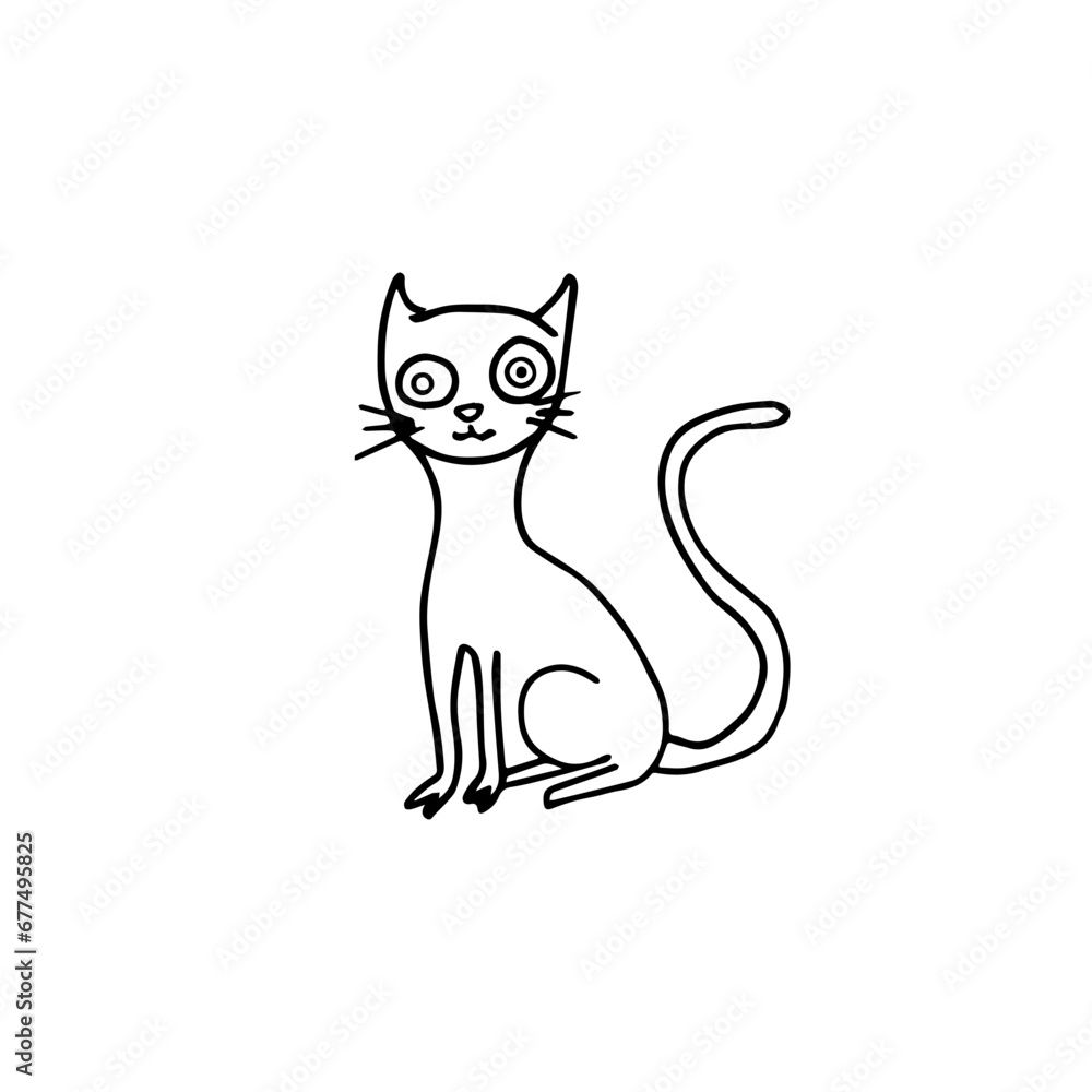 Cartoon Line Art Cat Design Collection Cartoon Line Art Cat Design Collection