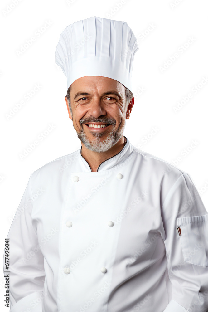 A smiling chef isolated on transparent background. A smiling chef isolated on transparent background.