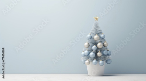 Christmas tree on a light gray background