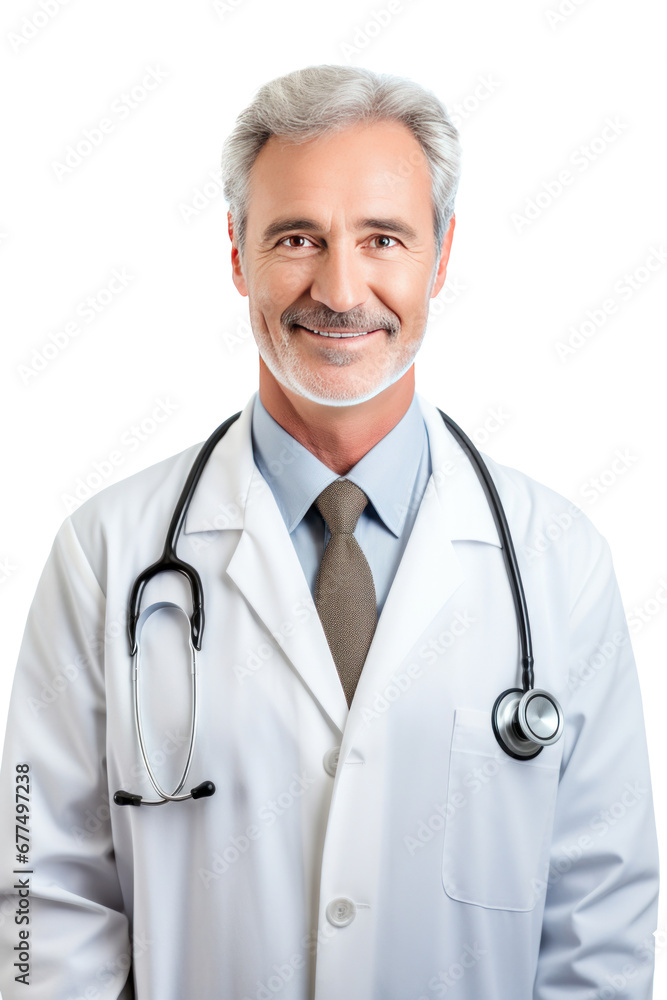 A smiling doctor isolated on transparent background. A smiling doctor isolated on transparent background.