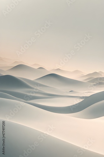 Sand dunes in the desert.  Landscape with grains of sand  highly detailed textures  warm  monochromatic colors. Banner  template  wallpaper  background