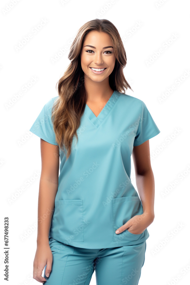 A smiling nurse isolated on transparent background. A smiling nurse isolated on transparent background.