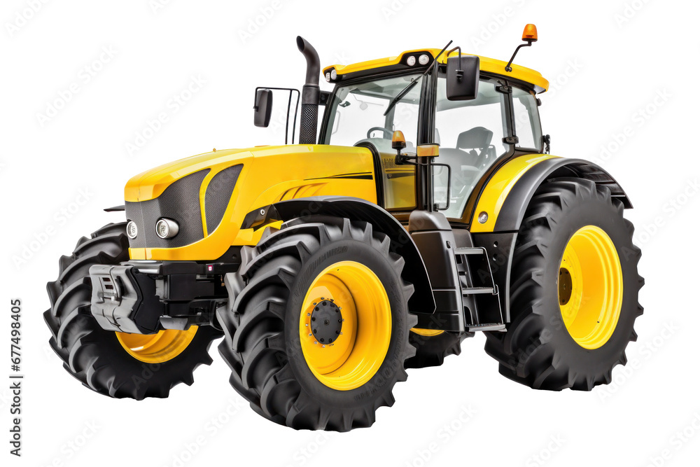 A tractor isolated on transparent background. A tractor isolated on transparent background.