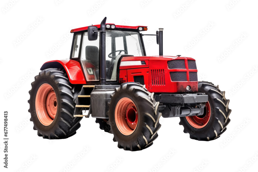 A tractor isolated on transparent background. A tractor isolated on transparent background.