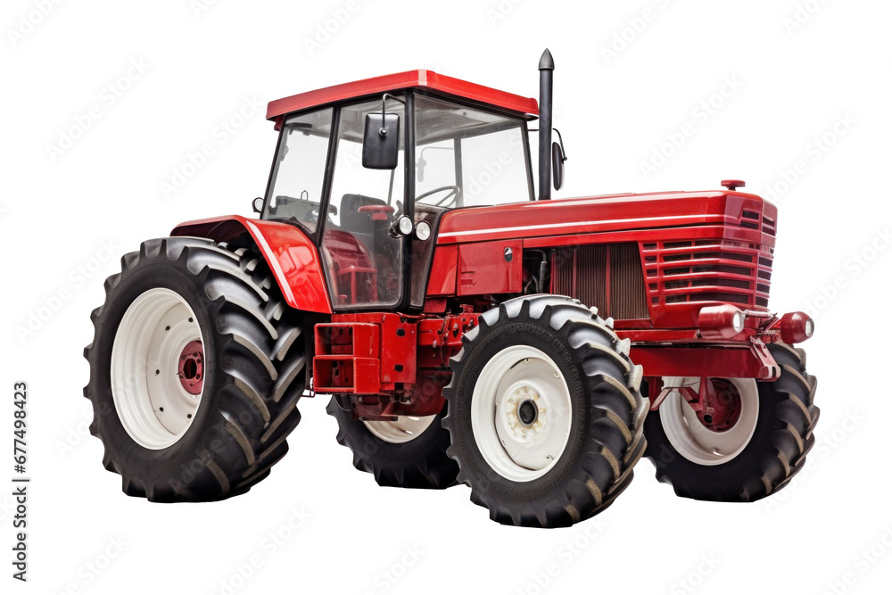 A tractor isolated on transparent background. A tractor isolated on transparent background.