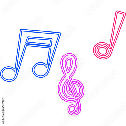 Neon Music Icon