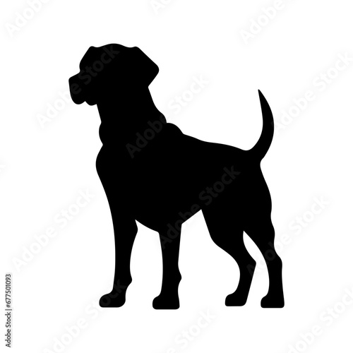 Standing Labrador Retriever vector silhouette