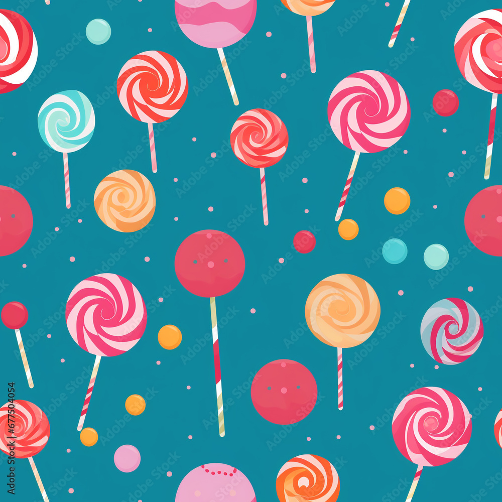 Delectable Delights Candy, Chocolate, and Lollipop Pattern Delectable Delights Candy, Chocolate, and Lollipop Pattern