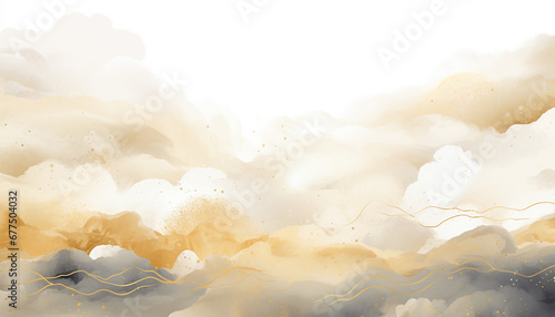 優しい　水彩風ペイントイラスト背景