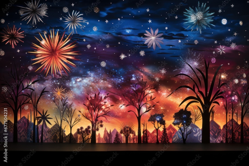 Fireworks: New Year's Eve fireworks or other winter celebrations can create stunning night sky photo opportunities. - Generative AI Fireworks: New Year's Eve fireworks or other winter celebrations can create stunning night sky photo opportunities. - Generative AI