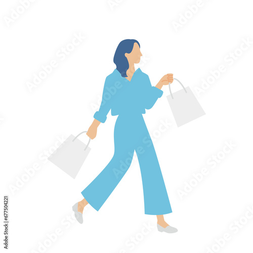 買い物を楽しむ女性