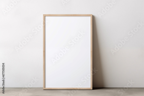 Picture frame lean on empty wall