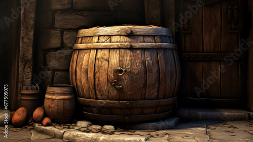 Old wooden barrel. © Prince