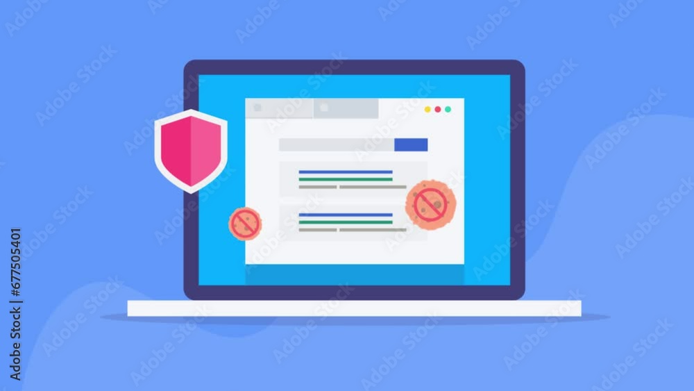 Data privacy, safety. Search engine browser cookie tracking, stop third party cookie integration, data protection, information technology cyber security video animation. Data privacy, safety. Search engine browser cookie tracking, stop third party cookie integration, data protection, information technology cyber security video animation.