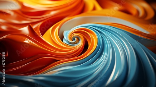 abstract spiral line background 3d chaotic glossy