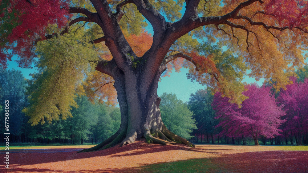 autumn in the park generated ai