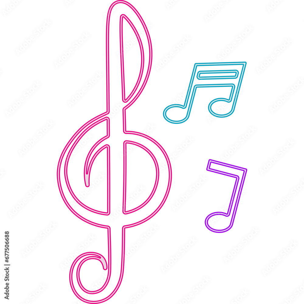 Neon Music Icon Neon Music Icon