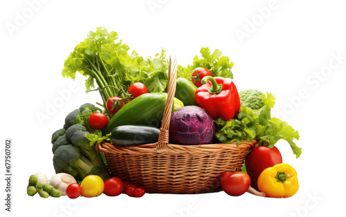 Rustic Vegetable Bounty On Isolated Background