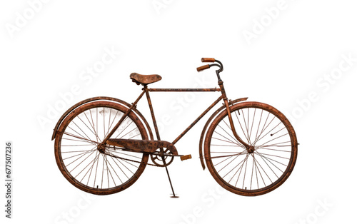 Bicycle Leaning On Isolated Background