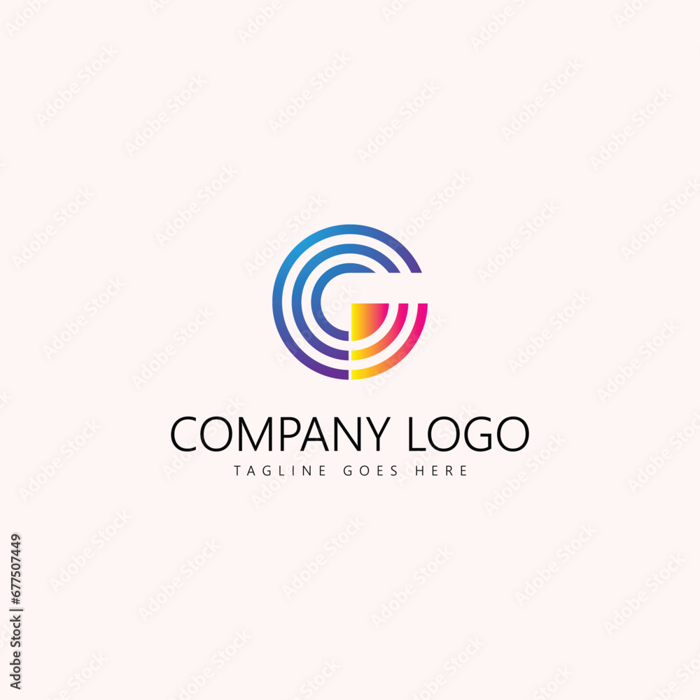 Letter G Logo with Simple and Elegant Color Gradations