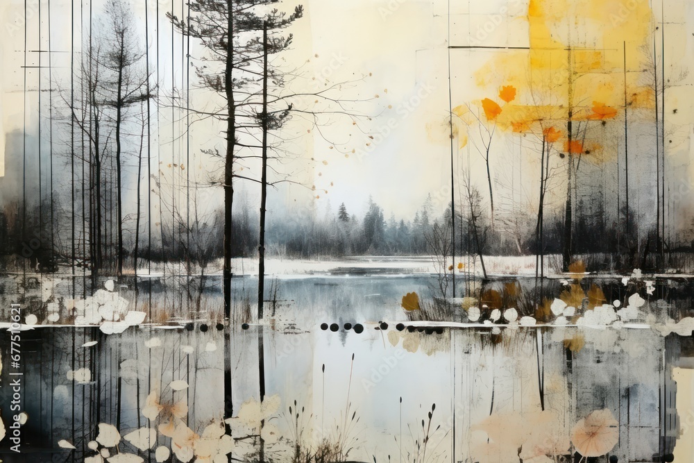 Φωτογραφία Winter Reflections: Capture the reflections of winter scenes in still bodies of water, like lakes or ponds