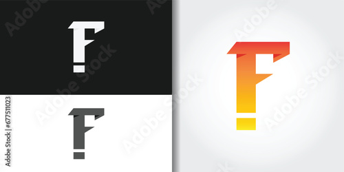rigid letter f logo set