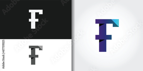 rigid letter f logo set