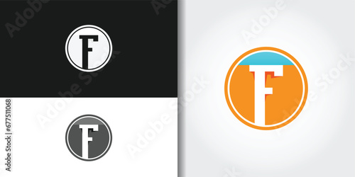 rigid letter f logo set