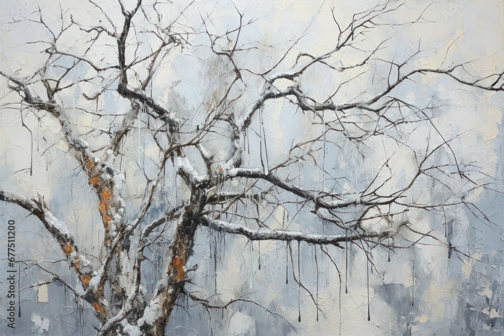 Snowy Textures: Highlight the tactile and textural aspects of snow, like the way it clings to branches or forms drifts. - Generative AI Snowy Textures: Highlight the tactile and textural aspects of snow, like the way it clings to branches or forms drifts. - Generative AI