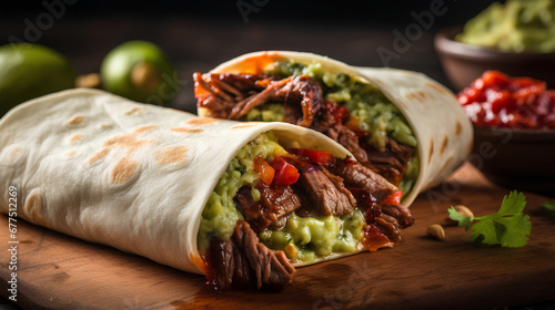 Grilled beef burrito