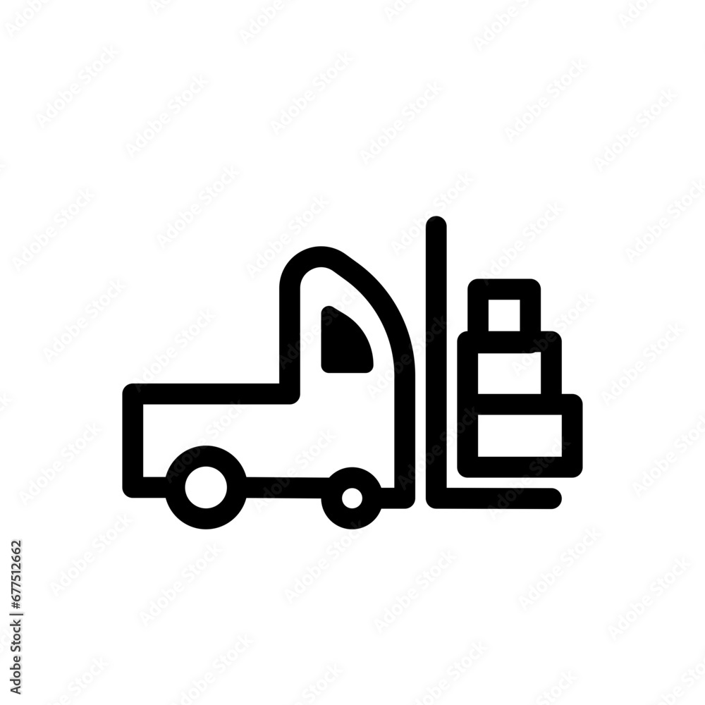 Loaded var delivery services icon with black outline style. load, web, interface, progress, bar, computer, website. Vector Illustration Loaded var delivery services icon with black outline style. load, web, interface, progress, bar, computer, website. Vector Illustration