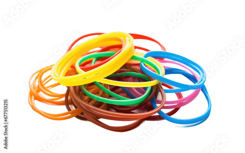 Rubber Band Collection On Transparent Background