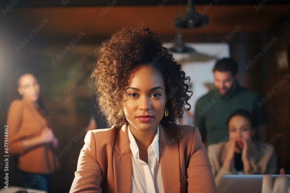 Woman is sitting in front of laptop computer. This image can be used to depict remote work, online learning, or technology usage Woman is sitting in front of laptop computer. This image can be used to depict remote work, online learning, or technology usage