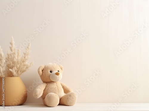 Mock up poster frame in children room,kids room,nursery mockup