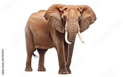 Majestic Elephant in a Roar On Isolated Background